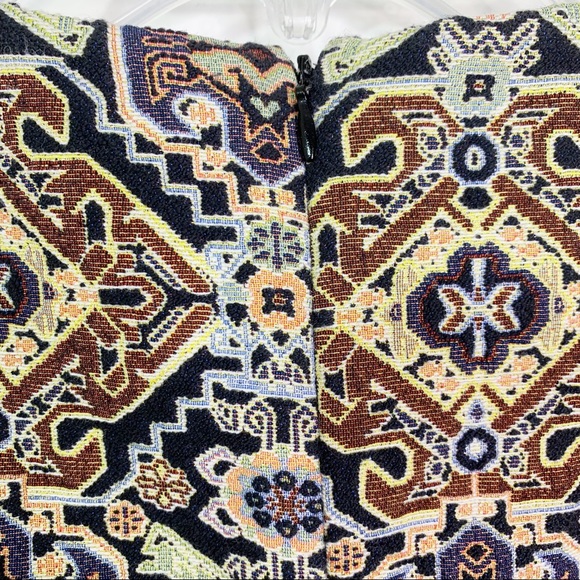 Zara TRF Tapestry Short Sleeve Mini Dress Women’s S - Picture 4 of 7